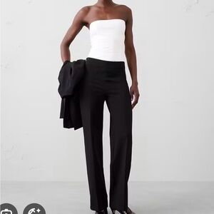 Banana Republic Straight Leg Ultra High Rise Ponte Pull On Pants